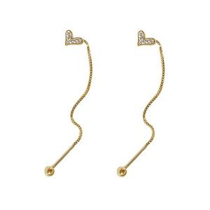 heart thread earrings